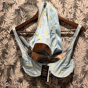 Faithfull The Brand Noma Two-Piece Blue Floral Bikini - With Tags!